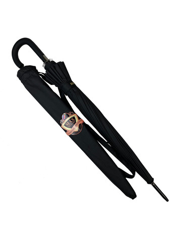 Чёрный полуавтоматический мужской зонт трость Toprain (276392563)