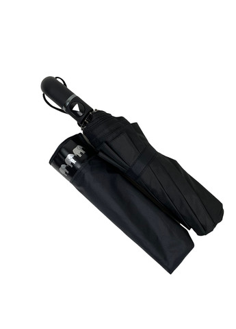 Чёрный мужской зонт полуавтомат Три Слона (276392425)