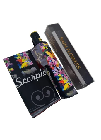Чорна жіноча парасолька автомат Rain (276392387)