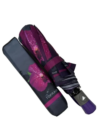 Фіолетова жіноча парасоля напівавтомат Toprain (276392482)