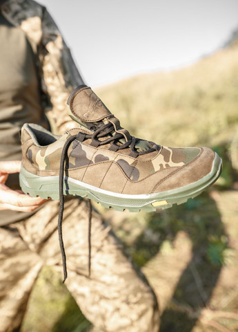 Тактичні чоловічі кросівки демісезон із натуральної шкіри на протекторній підошві No Brand (276394235)