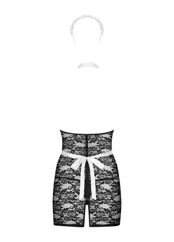Эротический костюм горничной Servgirl costume S/M, халат, стринги, фартук, обруч Obsessive (276392853)