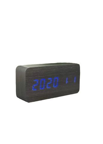 Годинник настільний з термометром VST-862 Чорний корпус Синє підсвічування VTech (276534215)