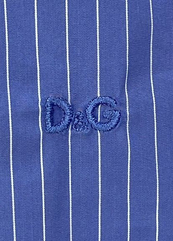 Синяя классическая рубашка в полоску D&G