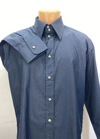 Темно-синяя классическая рубашка однотонная D&G