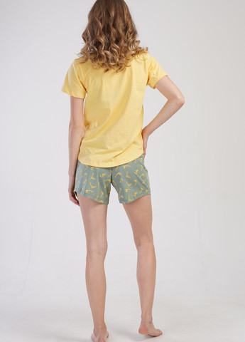 Жовта всесезон піжама ( футболка, шорти) футболка + шорти Vienetta