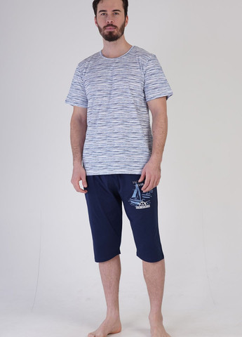 Піжама чоловіча (футболка, бриджі) Vienetta (276469117)