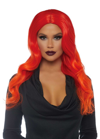 Рыжий парик омбре Ombre long wavy wig, длинный, локоны, 61 см Leg Avenue (276470255)
