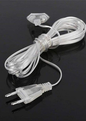 Удлинитель для гирлянды провод 3 метра от розетки сети 220 вольт кабель прозрачный No Brand (276709039)
