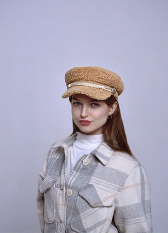 Жіноча кепка картуз плюшевий з канаткою з регулюванням розміру No Brand (276525636)
