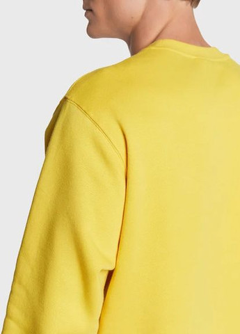 Свитшот Nike - Прямой крой однотонный желтый кэжуал хлопок органический - (276529919)