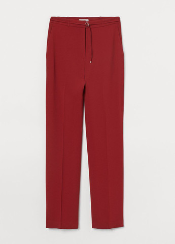 Красные классические демисезонные прямые брюки H&M