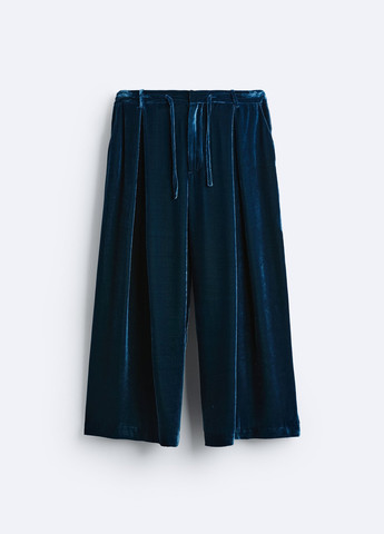 Бирюзовые домашние демисезонные брюки Zara