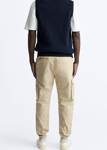 Серо-бежевые повседневный демисезонные брюки Zara