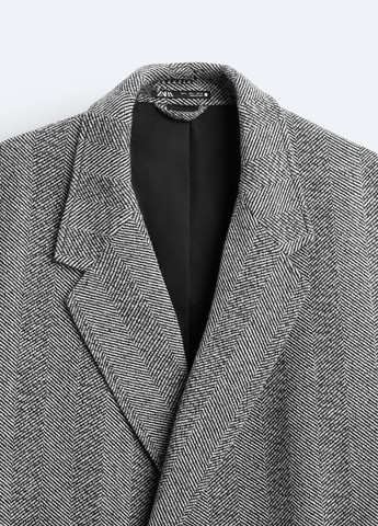 Черно-белое демисезонное Пальто Zara