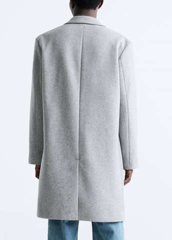 Серое демисезонное Пальто Zara