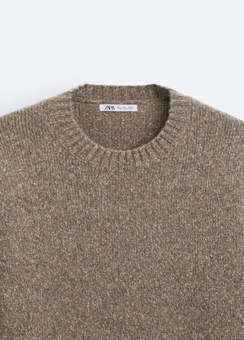 Песочный демисезонный свитер Zara