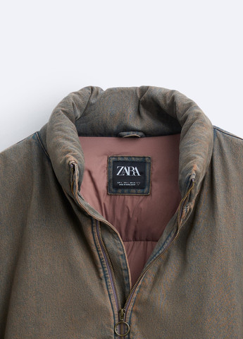 Комбинированная демисезонная куртка Zara