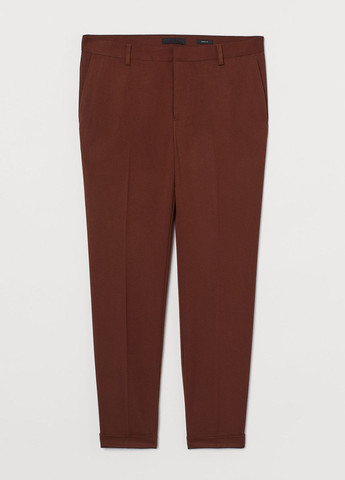 Коричневые классические демисезонные прямые брюки H&M