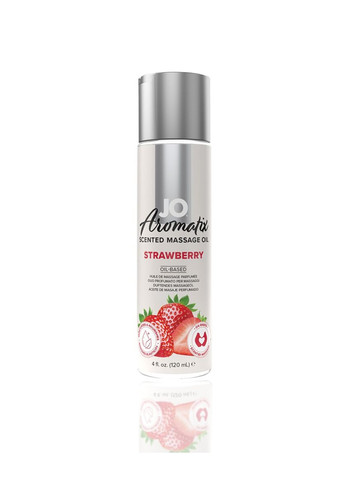Натуральна масажна олія Aromatix — Massage Oil — Strawberry 120 мл System JO (276594395)