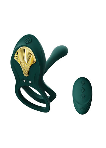 Смарт-эрекционное кольцо BAYEK Turquoise Green, двойное с вводимой частью, пульт ДУ Zalo (276594474)