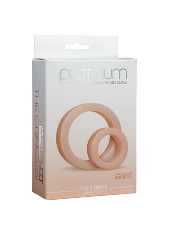 Набор эрекционных колец Platinum Premium Silicone - The C-Rings - White Doc Johnson (276594336)