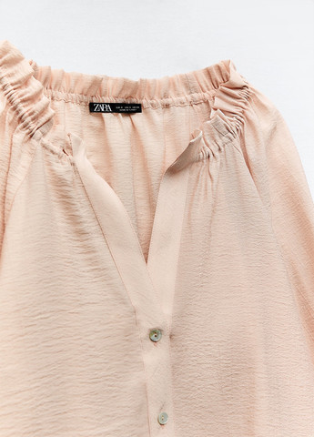 Светло-розовая повседневный рубашка однотонная Zara