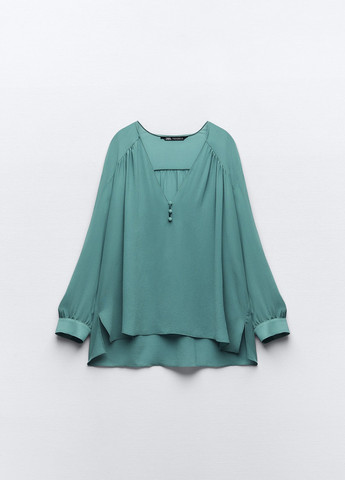 Сіро-голубий демісезонна блуза Zara