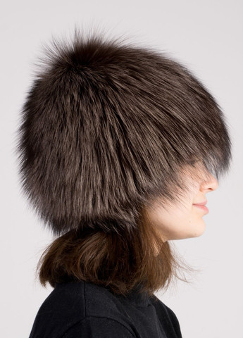 Зимняя женская меховая шапка из чернобурой лисицы Меховой Стиль парик (276714237)