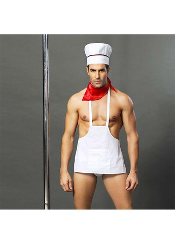 Білий демісезонний чоловічий еротичний постюм кухаря вмілий джек JSY