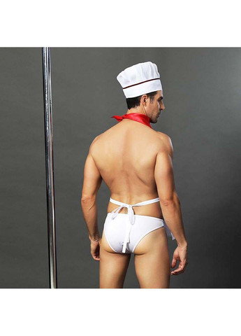 Білий демісезонний чоловічий еротичний постюм кухаря вмілий джек JSY