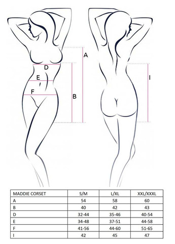 Чорний демісезонний сукня та трусики maddie corset Passion