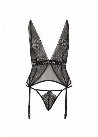 Чорний демісезонний жіночий комплект білизни mirajane corset Passion