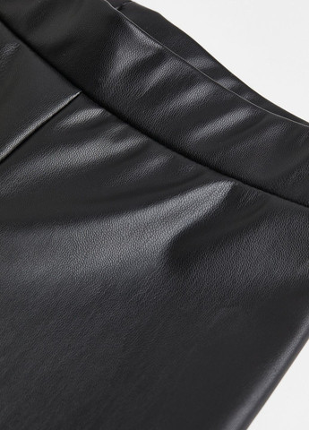 Черные летние леггинсы из искусственной кожи H&M