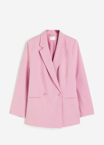 Розовый деловой пиджак H&M - однотонный - демисезонный