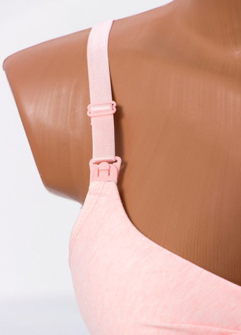 Розовый бюстгальтер для кормления с широкой спинкой No Brand с косточками хлопок