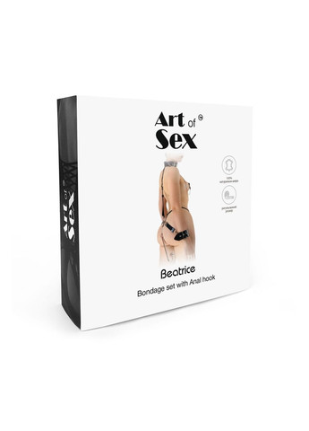 Бондажний набір із металевим анальним гаком №3 Beatrice Bondage set with anal hook №3 Art of Sex (276717907)