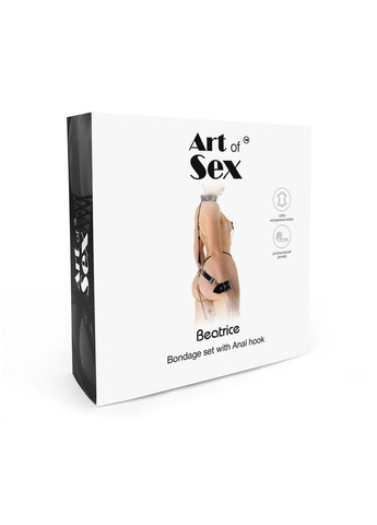 Бондажний набір із металевим анальним гаком №4 Beatrice Bondage set with anal hook №4 Art of Sex (276717908)