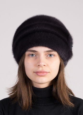 Жіноча зимова норкова шапка із цільного хутра Меховой Стиль шарик бусы (276774753)