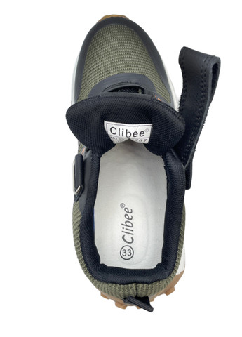 Оливковые (хаки) всесезонные кроссовки Clibee
