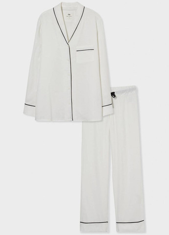Біла всесезон піжама (сорочка, штани) C&A