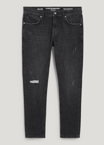 Серые демисезонные джинсы skinny C&A