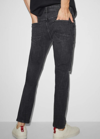 Серые демисезонные джинсы skinny C&A