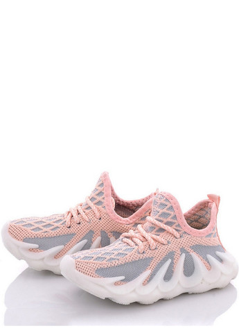 Розовые всесезонные текстильные кроссовки fln2169-2f Kimbo