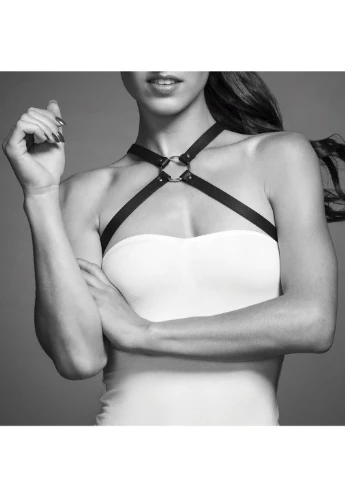 Портупея з екошкіри MAZE — Cross Chest Harness Black Bijoux Indiscrets (276776186)