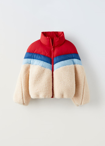 Комбинированная зимняя куртка Zara