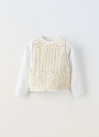 Бежевый демисезонный свитер Zara