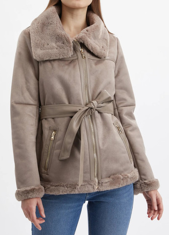 Серо-коричневая зимняя куртка Orsay