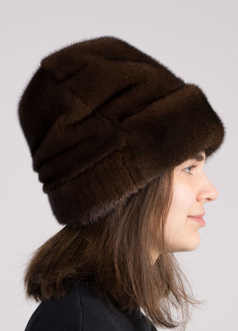 Женская норковая шапка из цельного меха Меховой Стиль рукавичка (276839956)