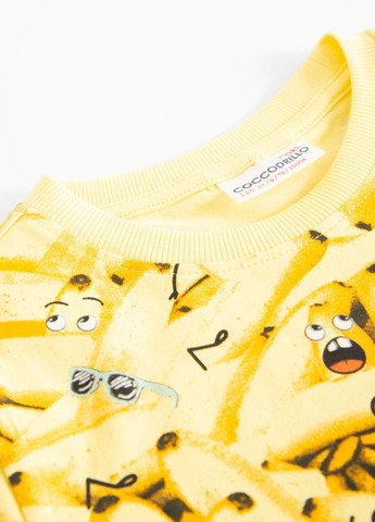 Желтая демисезонная футболка Coccodrillo